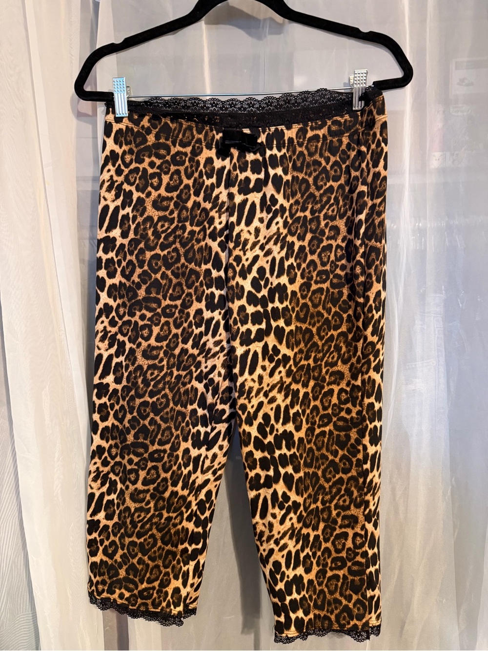 Fashion Nova Leopard Print Capri Pants - Brown/Black